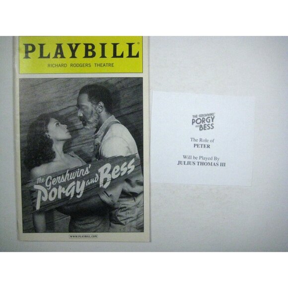 Gershwin's Porgy Bess Playbill July 2012 Audra McDonald Norm Lewis David Grier - Picture 1 of 9